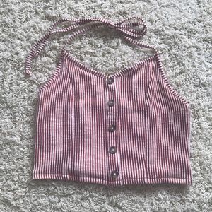Red stripped halter American Eagle tank top